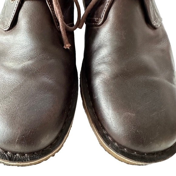 UGG LEIGHTON BROWN LEATHER CHUKKA LACE UP BOOTS SIZE 8 main image 7